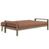 Hnědá trojmístná rozkládací pohovka Karup Design Knob 205 cm s hnědou konstrukcí