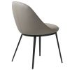 Šedá koženková jídelní židle Unique Furniture Gain