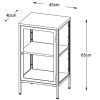 Černá kovová vitrína Unique Furniture Carmel 85 x 45 cm
