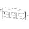 Černý kovový TV stolek Unique Furniture Carmel 132 x 40 cm