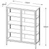 Černá kovová vitrína Unique Furniture Carmel 140 x 110 cm