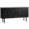 Černá dubová komoda Unique Furniture Cavo 160 x 45 cm