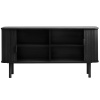 Černá dubová komoda Unique Furniture Cavo 160 x 45 cm
