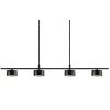 Černé kovové závěsné LED světlo Clyde 115 cm