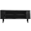 Černý dubový TV stolek Unique Furniture Cavo 160 x 40 cm
