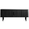 Černý dubový TV stolek Unique Furniture Cavo 160 x 40 cm
