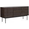 Tmavě hnědá dubová komoda Unique Furniture Latina 160 x 45 cm