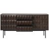 Tmavě hnědá dubová komoda Unique Furniture Latina 160 x 45 cm