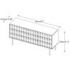 Tmavě hnědá dubová komoda Unique Furniture Latina 160 x 45 cm