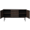Tmavě hnědá dubová komoda Unique Furniture Latina 160 x 45 cm