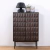 Tmavě hnědá dubová vinotéka Unique Furnitute Latina 129 x 90 cm -fv-interier-25