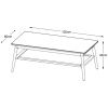 Tmavě hnědý dubový konferenční stolek Unique Furniture Barrali 120 x 60 cm