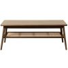 Tmavě hnědý dubový konferenční stolek Unique Furniture Barrali 120 x 60 cm