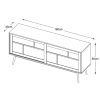 Tmavě hnědá dubová komoda Unique Furniture Barrali 180 x 45 cm