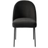 Černá sametová jídelní židle Unique Furniture Creston