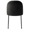 Černá sametová jídelní židle Unique Furniture Creston
