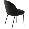 Černá sametová jídelní židle Unique Furniture Creston