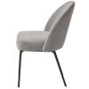 Šedá sametová jídelní židle Unique Furniture Creston