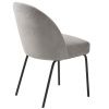 Šedá sametová jídelní židle Unique Furniture Creston