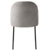 Šedá sametová jídelní židle Unique Furniture Creston