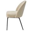 Béžová sametová jídelní židle Unique Furniture Creston