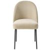 Béžová sametová jídelní židle Unique Furniture Creston