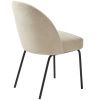 Béžová sametová jídelní židle Unique Furniture Creston