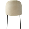 Béžová sametová jídelní židle Unique Furniture Creston