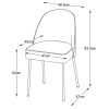 Béžová sametová jídelní židle Unique Furniture Creston