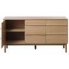 Dubová komoda Unique Furniture Ponza 140 x 43 cm