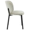 Bílá bouclé jídelní židle Unique Furniture Swan