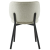 Bílá bouclé jídelní židle Unique Furniture Swan