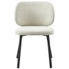 Bílá bouclé jídelní židle Unique Furniture Swan