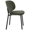 Tmavě zelená bouclé jídelní židle Unique Furniture Swan