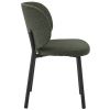 Tmavě zelená bouclé jídelní židle Unique Furniture Swan