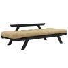 Tmavě béžová dvoumístná rozkládací pohovka Karup Design Bebop 174 cm s černou konstrukcí