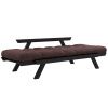 Tmavě hnědá dvoumístná rozkládací pohovka Karup Design Bebop 174 cm s černou konstrukcí