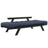 Tmavě modrá dvoumístná rozkládací pohovka Karup Design Bebop 174 cm s černou konstrukcí