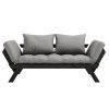 Šedá dvoumístná rozkládací pohovka Karup Design Bebop 174 cm s černou konstrukcí
