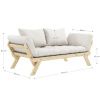 Šedá dvoumístná rozkládací pohovka Karup Design Bebop 174 cm s černou konstrukcí