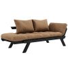 Světle hnědá dvoumístná rozkládací pohovka Karup Design Bebop 174 cm s černou konstrukcí