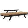 Světle hnědá dvoumístná rozkládací pohovka Karup Design Bebop 174 cm s černou konstrukcí