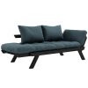 Petrolejově modrá dvoumístná rozkládací pohovka Karup Design Bebop 174 cm s černou konstrukcí