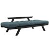 Petrolejově modrá dvoumístná rozkládací pohovka Karup Design Bebop 174 cm s černou konstrukcí