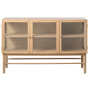 Dubová vitrína Unique Furniture Elba 88 x 140 cm