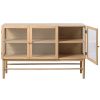 Dubová vitrína Unique Furniture Elba 88 x 140 cm