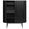 Černá dubová komoda Unique Furniture Siena 110 x 45 cm