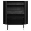 Černá dubová komoda Unique Furniture Siena 110 x 45 cm