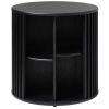 Černý dubový odkládací stolek Unique Furniture Siena 60 cm