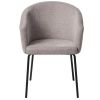 Šedá čalouněná jídelní židle Unique Furniture Easton